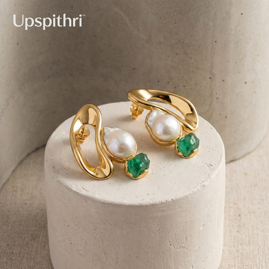 CareUplift™ Verdant Pearl Sculpt Earrings