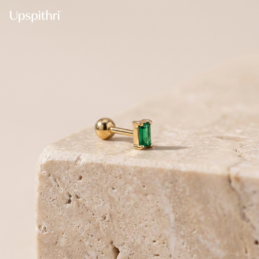 CareUplift™ Emerald Prism Mini Stud Piercing