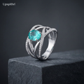 Upspithri™ Celestara Aqua Gem Statement Ring