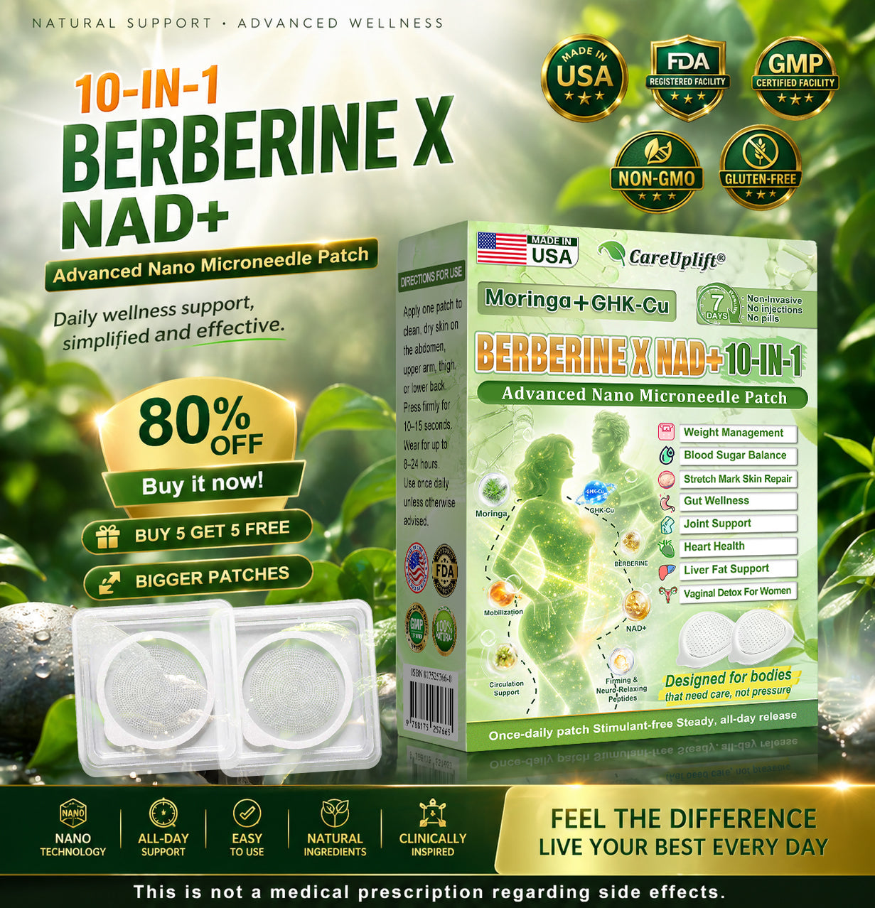🇺🇸𝐂𝐚𝐫𝐞𝐔𝐩𝐥𝐢𝐟𝐭® 𝑴𝒆𝒕𝒂𝒃𝒐𝒍𝒊𝒄 𝑵𝒂𝒏𝒐 𝑴𝒊𝒄𝒓𝒐𝒏𝒆𝒆𝒅𝒍𝒆 𝑷𝒂𝒕𝒄𝒉(🔥 𝟏 𝐏𝐚𝐭𝐜𝐡 𝐃𝐚𝐢𝐥𝐲 • 𝐕𝐢𝐬𝐢𝐛𝐥𝐞 𝐢𝐧 𝟕 𝐃𝐚𝐲𝐬）𝘽𝙚𝙧𝙗𝙚𝙧𝙞𝙣𝙚 + 𝙈𝙤𝙧𝙞𝙣𝙜𝙖 𝙁𝙤𝙧𝙢𝙪𝙡𝙖 ✅ 𝐅𝐨𝐫 𝐨𝐛𝐞𝐬𝐢𝐭𝐲, 𝗟𝗼𝗼𝘀𝗲 𝘀𝗸𝗶𝗻,𝐝𝐢𝐚𝐛𝐞𝐭𝐞𝐬, 𝐬𝐥𝐞𝐞𝐩 𝐚𝐩𝐧𝐞𝐚, 𝐣𝐨𝐢𝐧𝐭 𝐢𝐬𝐬𝐮𝐞𝐬, 𝐚𝐧𝐝 𝐦𝐨𝐫𝐞